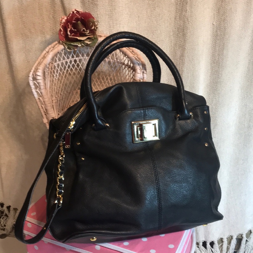 Kelsi Dagger Black Leather Shoulder